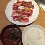 Renka tei - ランチセット(煉火カルビ・ご飯・スープ)