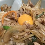 中国料理 西海 - 肉丼(玉子入り) 830円 (スープ付)