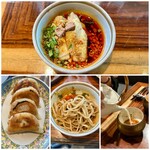 TexturA - よだれ鶏と、よだれ鶏につける餃子と山椒麺からの豆乳