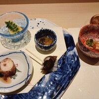 名古屋 栄 栞庵 鮨 やましろ - 前菜盛り合わせ