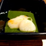 ウエストパパ - 下旬05皿目：帆立のクルード  サルサヴェルデ添え