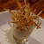 ウエストパパ - 料理写真:中旬01皿目：深谷葱のムース・白髪葱の素揚げ添え