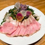 洋食 おがた - 自家製ロースハムと冬野菜サラダ