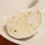 ラ スフォリーナ - パスタランチ 1300円 のローズマリーのグラニテ