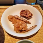 レストラン サルビア - チキンチキンごぼうと鮟鱇の唐揚げ