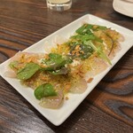 ケムリ - 平目のカルパッチョ　粒マスタードソース