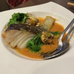 ケムリ - 真鱈のポワレ　自家製アメリケーヌソース