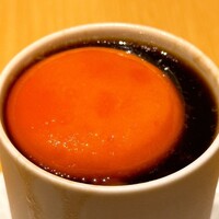 鶏料理 清水 - 新鮮な黄身醤油漬けの茶碗蒸し