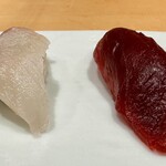 Tsukiji Sushi Sei - 鯛とインドマグロ赤身❗️