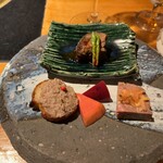 肉料理とワイン YUZAN 南船場 - 前菜の盛り合わせ