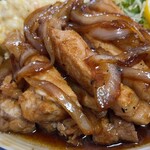文福飯店 - 厚切りの豚ロース肉が2枚搭載されてました！