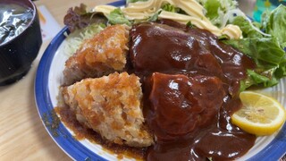 文福飯店 - おろしソース&デミソースのハーフ&ハーフ！