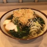 そばの神田 東一屋 - アサソバビンボー！　
      朝そば＋えびかき揚げ！