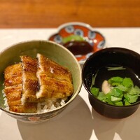おく - 土鍋ごはんの鰻丼 香の物 肝吸