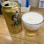 手打ちうどん こげら - エビスビール　グラスください。