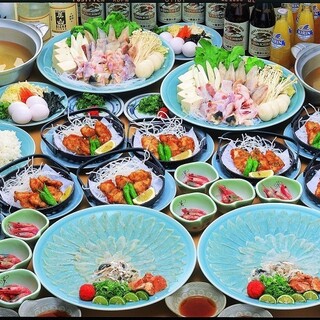 The 2-hour all-you-can-drink Kaiseki course (4,500 yen) is perfect for weekday banquets.