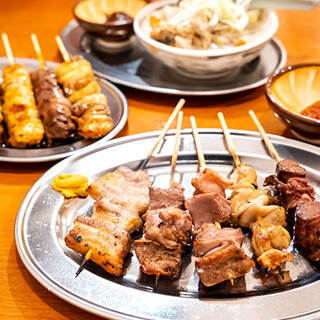 All of our famous yakitori and Yakitori (grilled chicken skewers) items are priced at 110 yen each!