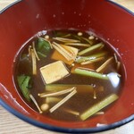 竹味 - 最初から少な目のお味噌汁