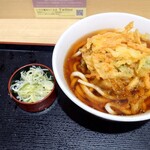 いろり庵きらく - かき揚げうどん550円