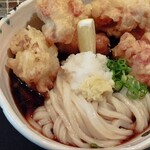 Takeuchi Udon Ten - とり天ぶっかけ。とり天は食べれたけど美味しくはない