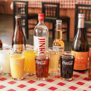 Choose your favorite alcoholic beverage or soft drink from our extensive menu.
