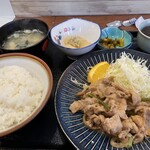 Tempura Susa - 豚肉スタミナ炒め定食650円