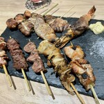 Hakata Oden Yakitori To Furu-Tsu Sawa Nikumareya - 博多串焼き盛り合わせ 厳選の九串 2300円