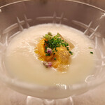 プルサーレ - 新玉ねぎスープ　生ウニ/函館
