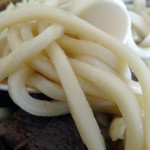 柴山 - 「小盛肉うどん」中太の麺