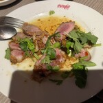 タイ料理 コンロウ - 鴨肉のカルパッチョ！これがとっても美味しいですー！