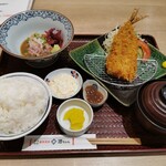 築地食堂 源ちゃん - アジフライと鯛ごま定食