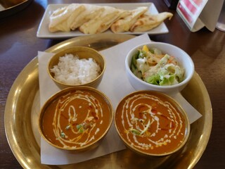 CURRY DINING SHAHI  - ダブルセットＦ(日替わりカリー(ナス＆じゃがいもカリー)＆マトンカリー)