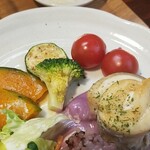 キッチン ブルー グローブ - 手を付けていない野菜