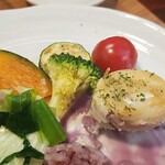 キッチン ブルー グローブ - ソースも少なくなり