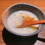 Kakurega Yuzen Inoko - お通し　すり流し、美味しい