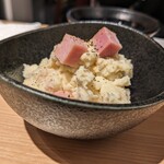 天ぷらとワイン大塩 - 自家製スモークベーコン入りポテトサラダ