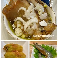 豊栄 - 前菜
                      ◆ 天使の海老 紹興酒漬け
                      トロッとして甘みが豊かです♪
                      ◆ 鰆の漬け
                      めちゃくちゃ美味しい！
                      ◆ 蕾菜のフリット（カレー粉がけ）
                      ほんのりとした辛味と風味に春を感じます。
                      