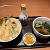 和食さと - 天丼セット(ミニ温そば、ライス大盛)