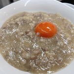 Minced meat rice set with bean paste