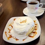 高倉町珈琲 - ハーフサイズクリームパンケーキセット