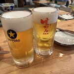 すっぴん - 生ビールで乾杯