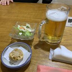 優 - 乾杯の【ビール】と【お通し】