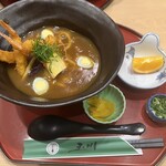 玉川 - 豊橋カレーうどん(＋ミニエビフライ3本¥430-)