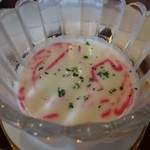 ビストロ ダイア - 2014.01　お口取り：ジャガイモのスープ