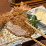 名代かつ屋 万さく - ヒレかつは柔らかくて粗めのパン粉がさっくりしていて美味しい✩⋆*॰¨̮⋆｡˚