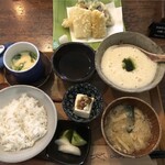 すず - 天ぷら付き麦とろ御膳
