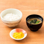 Rice set [rice, miso soup, pickles]