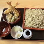 Kanda Nishikichou Sarashina - 海老天そば1800円