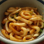 手こね茶屋 - .....伊勢うどん.....タレとからめたところ.....