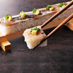 Horse mackerel pressed Sushi from Nagasaki